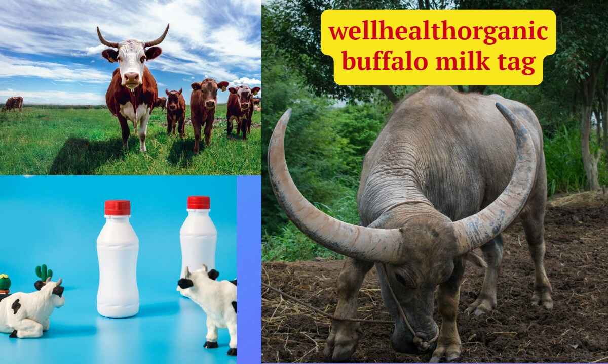 wellhealthorganic buffalo milk tag